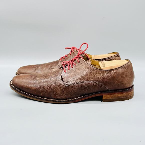 Cole Haan Shoes Mens 10 Brown Leather Derby Oxford Lace Up Dress Almond Toe main image 11